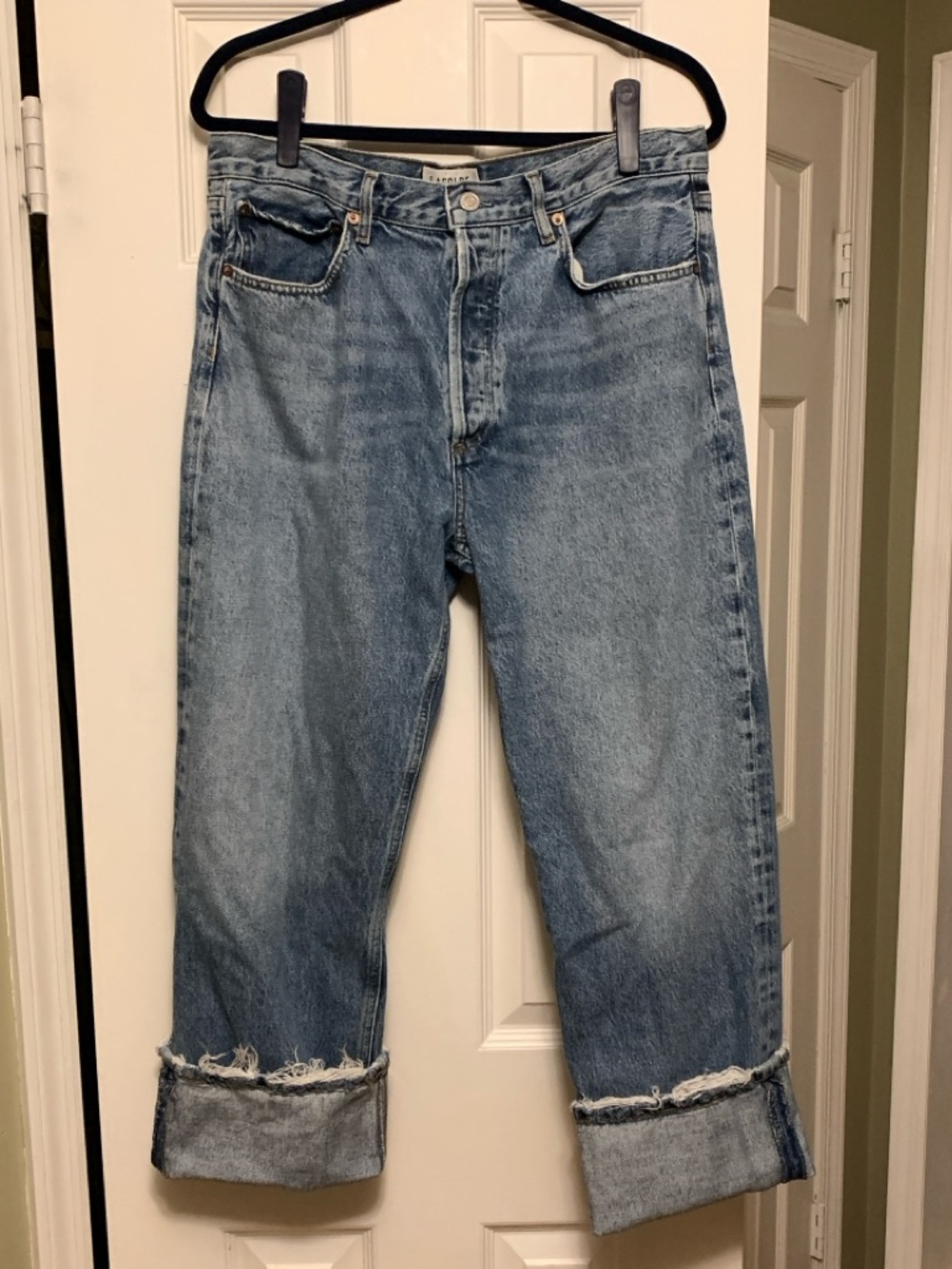 AGOLDE FRAN LOW SLUNG STRAIGHT CUFFED JEANS - Picture 3 of 11